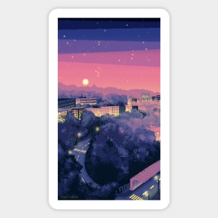 Pixel City 3 Sticker